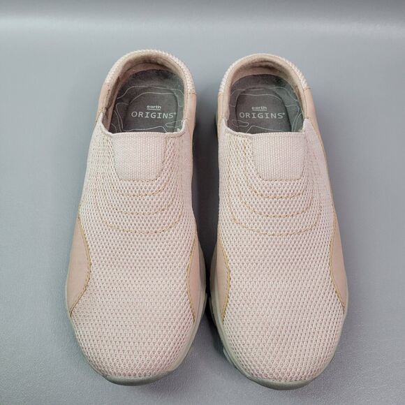 Earth Origins Suede & Knit Trail Clogs Talin Dusty Pink Size 7 - Picture 4 of 8